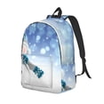 thumbnail image 1 of Vsdgher Christmas Snowman In The Snow Print Canvas Backpack Travel Rucksack Unisex Knapsack 15.7/17.7Inch Laptop Backpack for Work,College-Medium, 1 of 5