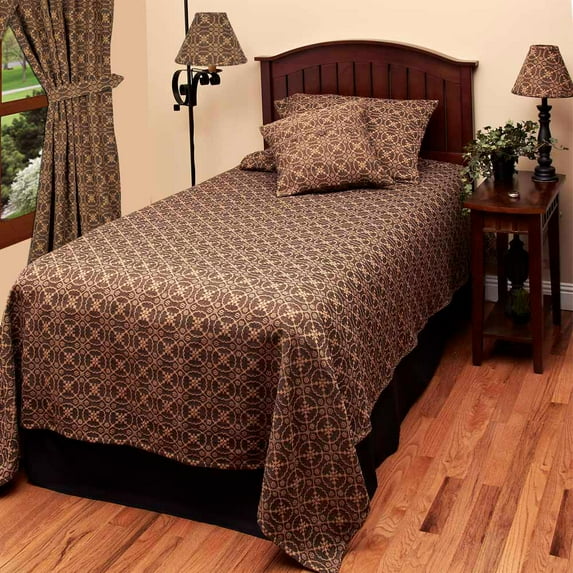 Marshfield Jacquard Woven Bedcover Queen Black by Raghu
