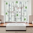 thumbnail image 2 of Ambesonne Deer Kitchen Curtains, Animal with Flowers on Antlers, 55"x36", Jade Green and Pale Pink, 2 of 3