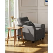 Convertible Sofa Bed, Aiho 3 in 1 Sleeper Couch with Pull-Out Bed & Side Pocket, Best Gifts for Living Room, Bedroom, Dark Gray