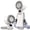 White, variant on FosPower Portable Fan Handheld Fan Rechargeable 5-Speed Turbo Fan Portable Personal Fan 3600mAh Mini Fan Foldable Hand Fan Cooling Travel Fan, White
