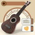thumbnail image 6 of 16" Kids Ukulele Guitar - 4 String Mini Beginner Musical Instrument for Children & Toddlers, Red/Brown, Includes Paddle & Tutorial, Educational Toy for Early Music Learning (Ages 3+), 6 of 7