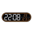 thumbnail image 2 of Reloj despertador digital con pantalla de temperatura, moderno y minimalista, LED, de pared, electrónico, para oficina, escritorio, dormitorio, sala Luz naranja, 2 of 7