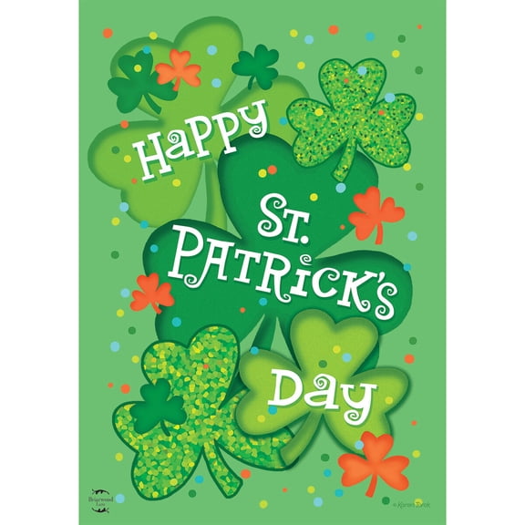 Briarwood Lane St. Patricks Day Double Sided Garden Flag 12x18 For Outdoor St Patrick's Day Celebration For St. Patricks Day Shamrock Irish Garden Flag Garden Flag Flags For Outside