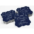 thumbnail image 4 of Inkdotpot Pack Of 50 Real Silver Foil Bracket Shape Paper Tags Merry Christmas & Happy Text Favor Hang Tags, 4 of 7