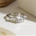 thumbnail image 2 of solitaire jewels 3.5CT Radiant Moissanite Hidden Halo Engagement Ring For Women, 14K Yellow Gold, 2 of 4