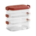 thumbnail image 1 of Stackable Spice Storage Box, Multi-layer Sealed Spice Organizer, Travel Spice Containers and Camping Spices Kit, With Clear Compartments for Kitchen Spices,Cereal,Condiments with Lid (Red, 3Layers), 1 of 5