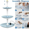 thumbnail image 3 of AISITIN 3-Tiered Bird Bath with 2.5W Solar Pump, Garden Decoration, 3 of 8