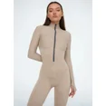thumbnail image 4 of Mono sexy y elegante con cremallera y cuello redondo de manga larga para mujer, ropa de calle, monos femeninos de otoño 2024, monos deportivos de una pieza para fitness, 4 of 5