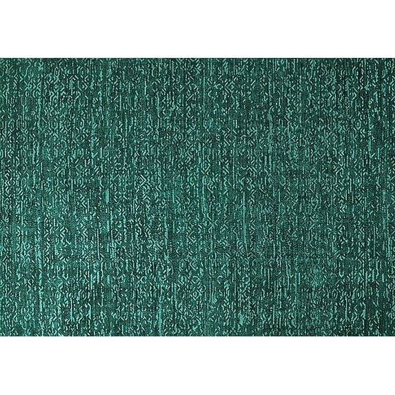 Ahgly Company Machine Washable Indoor Rectangle Oriental Turquoise Blue Industrial Area Rugs, 5' x 8'