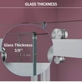 thumbnail image 3 of 44'' - 48'' W X 76'' H Double Sliding Frameless Shower Door With 3/8 Inch (10Mm) Clear Glass In Brushed Nickel, 3 of 6