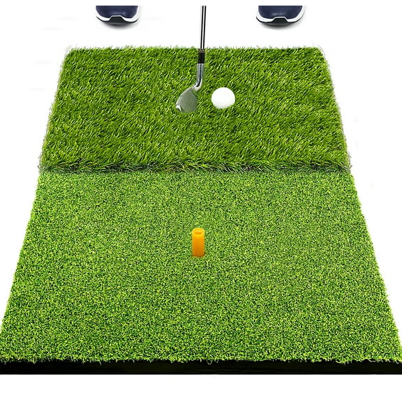 SAPLIZE Foldable Golf Hitting Mat, Portable Golf Practice Grass Mat for Indoor/Outdoor, Anti-Deformation