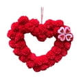 thumbnail image 3 of Corona en forma de corazón, corona para el Día de San Valentín, decoración colgante, corona para puerta delantera, guirnalda Artificial para boda y, 3 of 8