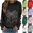 thumbnail image 5 of Turilly Womens Hoodless Sweatshirts Christmas Printed Fashionable Loose Casual Long Sleeved Top Regular Sleeve Sweatshirt, 5 of 5