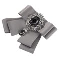 thumbnail image 1 of LOLIPPYY Fashionable Grey Bow Tie Brooch for Men with Durable Rhinestone Design, 1 of 6