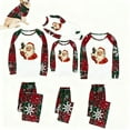 thumbnail image 4 of Zwiiyzr Christmas Pajamas for Family for Mom Matching Family Sets Christmas Casual Solid Color Long Sleeve Top With Bottom Outfits Home Wear Red-Mom, 4 of 5