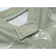 thumbnail image 2 of Owlivia Organic Cotton Baby Boy Girl Zip up Sleep N Play, Footless, Long/Short Sleeve(3-6Months,Feather Green), 2 of 4