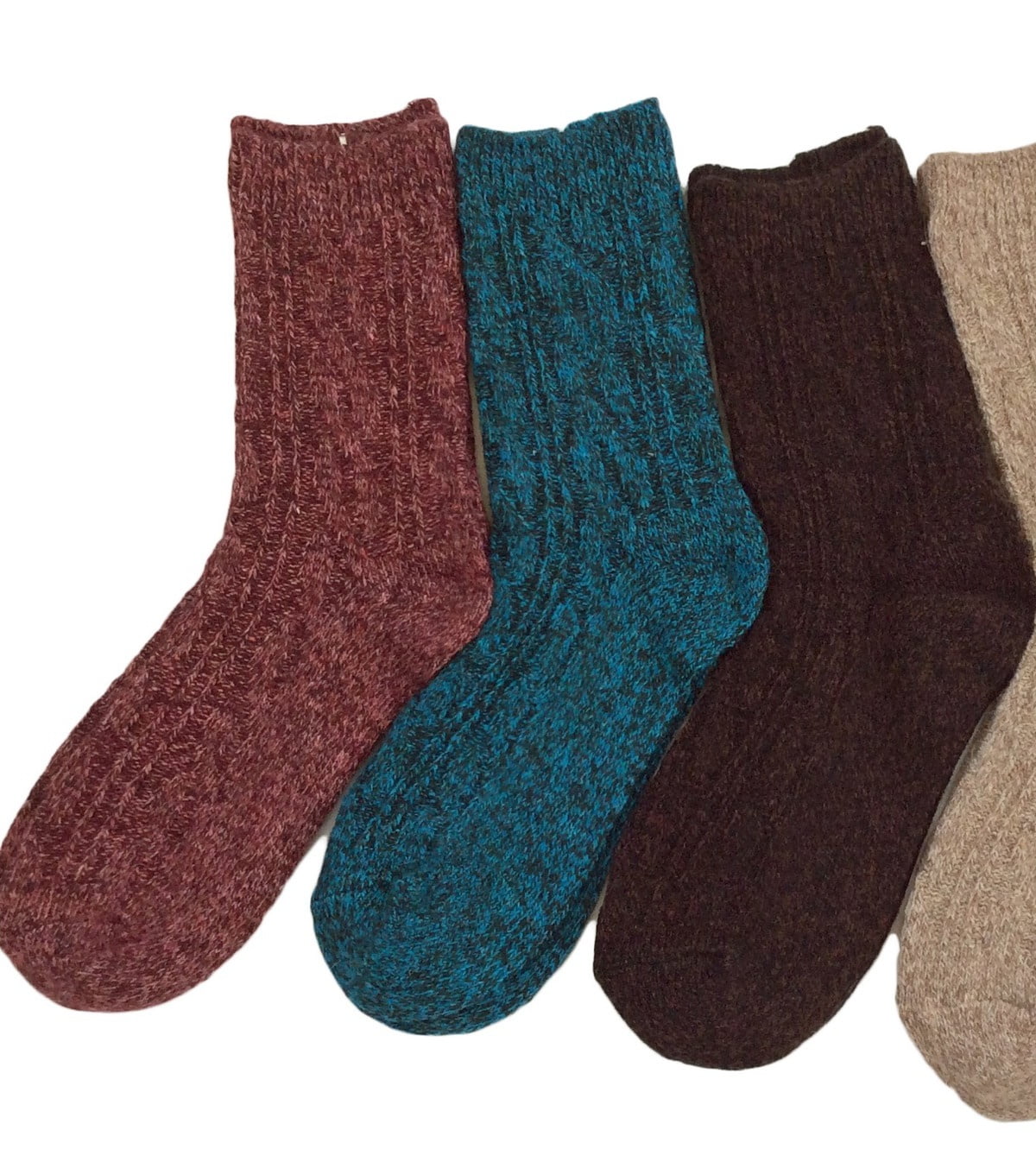 Big Girls Womens 6 Pairs Pack Soft Wool Blend Crew Socks One Size AHR1613