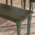 thumbnail image 6 of Linon Willow Wood Six Piece Upholstered Dining Set with Bench in Teal Blue, 6 of 18