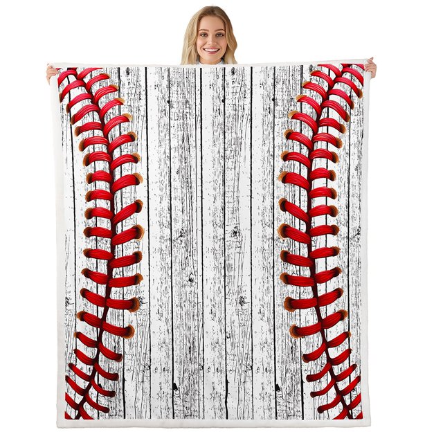 Erosebridal Rustic Rugby Throw Blanket for Couch, Old Barn Door Plush Blanket, Farmhouse Room Decor, 30x40