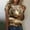 Multicolor, variant on ALLLIST Women's Tops Crew Neck Short Sleeve Plus Size T-Shirts Fashion Summer Animal Print Shirts Clothing for Women