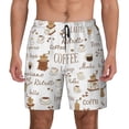 thumbnail image 2 of Goofa Coffee Printed Men's Swim Trunks Board Shorts Quick Dry Mens Swimming Trunks with Compression Liner,Breathable Fit Hawaii Beach Shorts-Medium, 2 of 9