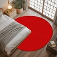 thumbnail image 3 of Christmas Red 3.3ft Round Rug, Farmhouse Solid Red Color Modern Art Non-Skid Rubber Backing Large Area Rugs - Living Room Bedroom Home Office, Indoor Floor Mat Carpets Washable Rug, 3 of 9