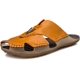 thumbnail image 2 of Xishao Hombres Diapositivas Sandalias Verano Caminar al Aire Libre Cuero Chanclas Transpirables Playa Suave Punta Abierta Zapatilla Informal Xishao ropa, 2 of 2