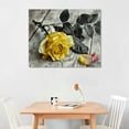 thumbnail image 3 of Nawypu  Yellow Room Decor for Living Room Rose Flower Canvas Wall Art Yellow and Grey Wall Decor Bathroom Accessories Rustic Floral Pictures Prints Posters Modern Artwork Home Decoration, 3 of 5