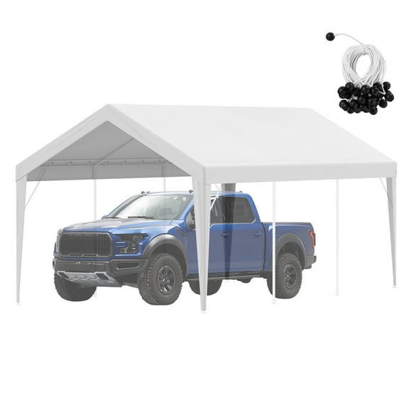 10 x 20 ft Waterproof UV Protected Carport Replacement Top Cover White