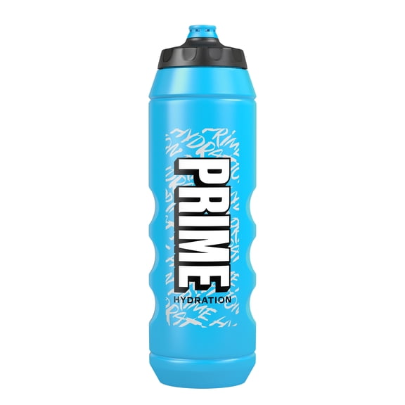 Prime Hydration Squeeze Sports Water Bottle, Blue Graffiti, 32 fl oz