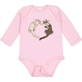 thumbnail image 3 of Inktastic Cute Ferret Heart Boys or Girls Long Sleeve Baby Bodysuit, 3 of 5