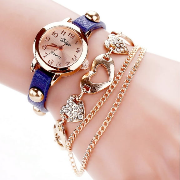 Misses Heart Bracelet Fashion Watch with Gift Box