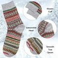 thumbnail image 3 of Calcetines de lana para mujer, 5 pares de calcetines térmicos transpirables, calcetines de punto suaves y gruesos para mujer, calcetines de invierno, 3 of 5