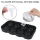 thumbnail image 4 of Molde de silicona para bolas de hielo con 8 orificios Molde redondo para cubitos de hielo con ocho rejillas Con tapón transparente y embudo para pudín, chocolate o cócteles, whisky, 4 of 8