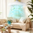 thumbnail image 1 of Binmer E27 Ceiling Fan With Lights Enclosed Low Fan Light Ceiling Light With Fan Hidden Fan Delier Gimbal Lamp Three Color Dimming, 1 of 9