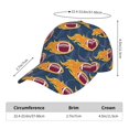 thumbnail image 2 of Balery Burning Rugby Balls Gorra de béisbol de tamaño ajustable para correr, entrenar y actividades al aire libre. Gorra de papá para todas las estaciones., 2 of 6