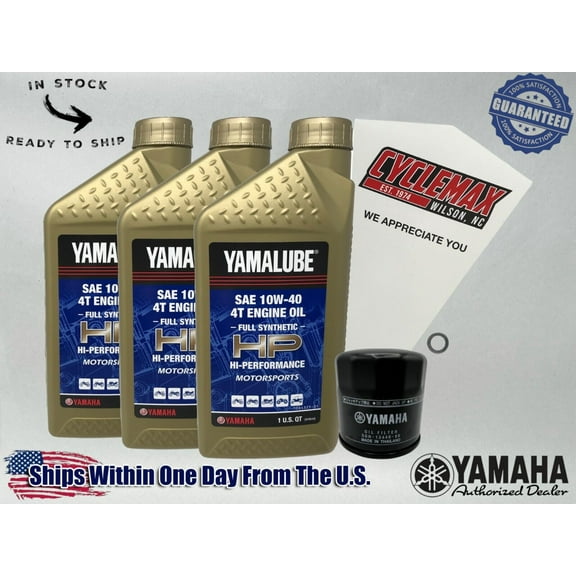 Cyclemax Full-Synthetic Yamalube Oil Change Kit fits 2018-2025 Yamaha XSR700