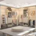 thumbnail image 2 of Homieasy 25'' - 96'' W Closet System with Wooden Drawers and Hanging Rods(Cut to Fit), White Oak, 2 of 7