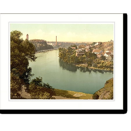 Historic Print, Giebichenstein Ruins and Valley of the Saale Halle German Saxony Germany, 16" x 20"