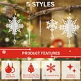 thumbnail image 6 of Ayieyill 24 Pieces Christmas Snowflake Drop Ornament Acrylic Icicle Christmas Hanging Acrylic Crystal Snowflake Decoration Hanging Acrylic Snowflakes (Clear), 6 of 7