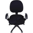 thumbnail image 4 of 2-piece office chair cover stretch for office chair black, 4 of 7
