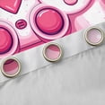thumbnail image 5 of Feelyou Fashion Pink Gamepad Black Out Curtains, Romantic Love Heart Curtains Pack of 2 (42x63 Each), Cartoon Stars Print Bedroom Curtains, Black Out Curtains Decor, 5 of 7