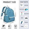 thumbnail image 6 of Blue Dachshunds Dog Backpack for School,Cute School Bag,Schoolbag with Adjustable Shoulder Straps & Padded Back,13.4"x11"x4.7", 6 of 6