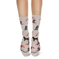 thumbnail image 2 of MeMoi Women's Dogs On Beach Bamboo Crew Socks - Womens - Female, 9-11, Ivory Heather, 2 of 3