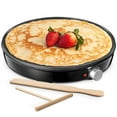 thumbnail image 5 of FANRUINA 12" Electric Crepe Maker & Griddle, Nonstick Surface, Adjustable Temp Control, Includes Spreader & Spatula for Pancakes, Omelets, Quesadillas, Compact Design, 5 of 8