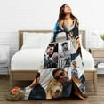 thumbnail image 4 of Blanket Tom Actors Ellis Throw Flannel Blankets Warm Soft Cozy Fuzzy Air Conditioning Blanket for Living Room Sofa Bed Gift Blankets for All Seasons 50"x60", 4 of 6