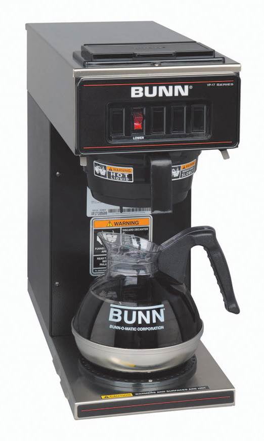 BUNN 13300.0011 VP171BLK Pourover Coffee Brewer with 1 Warmer, Black