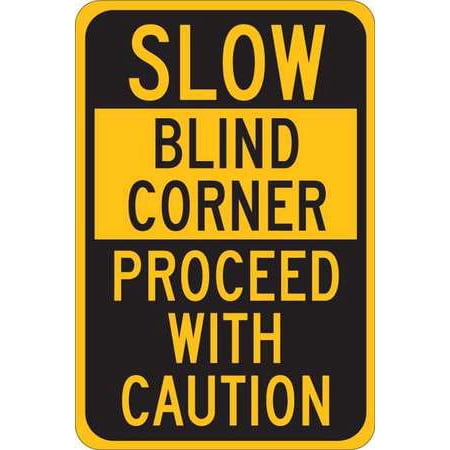 Brady 124465 Traffic Sign 18 X 12in Black Yellow Walmart Com