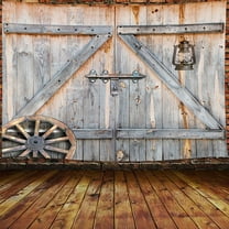 Rustic Barn Door Tapestry, Wood Panels Wall and Floor Texture Tapestry Wall Hanging, Polyester Fabric Wall Tapestry for Home Living Room Bedroom Dorm Decor 60W X 40L Inches